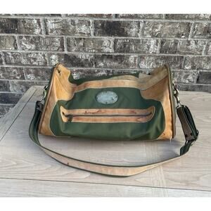 Vintage Leather Duffle Bag‎ Weekender Carry On Bag Invicta EUC 1980s